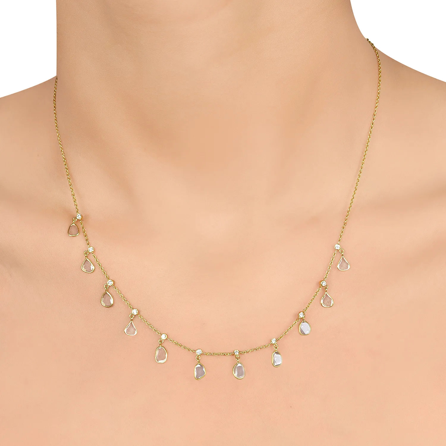 Gold Stone Necklace in 18 Kt - Image 3