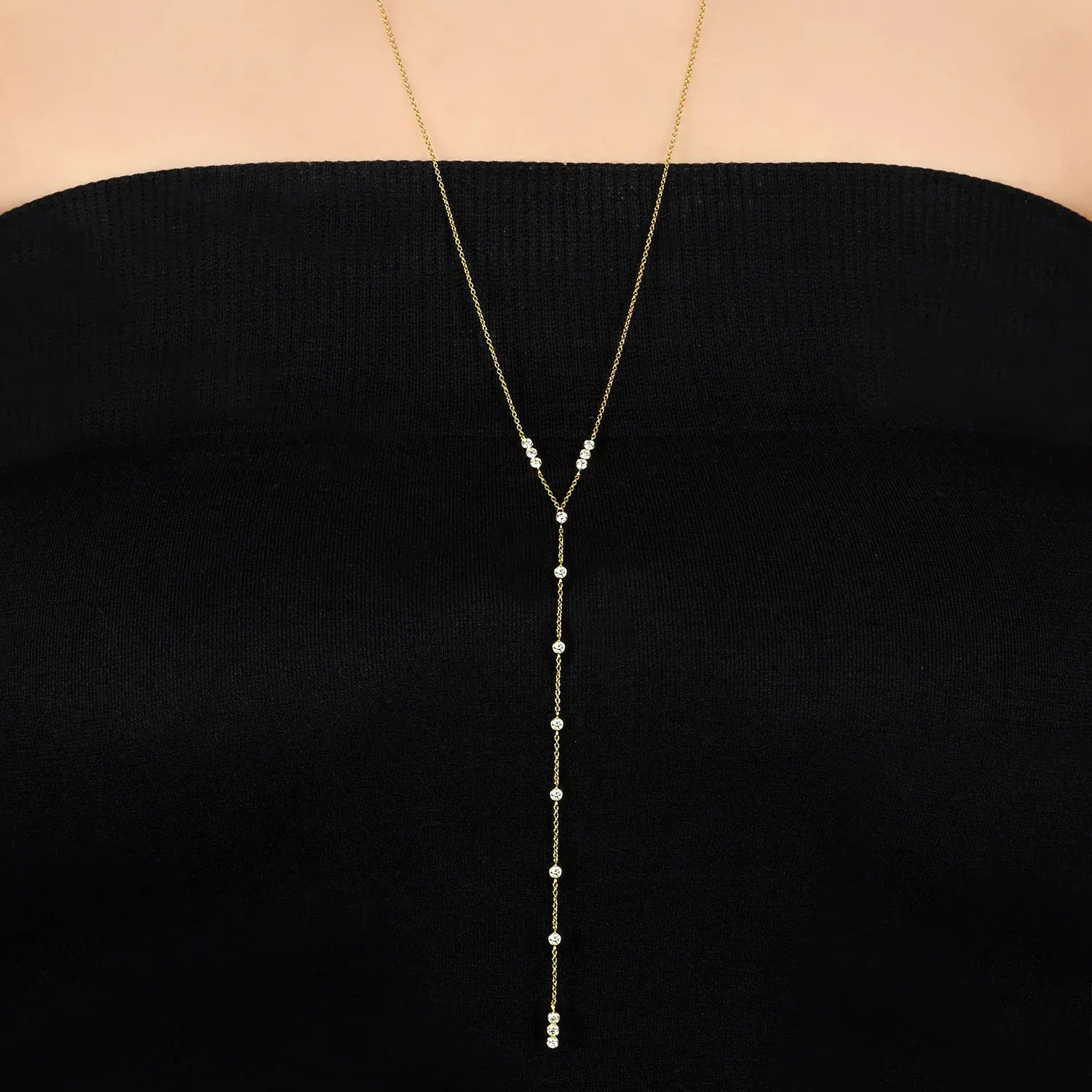 Diamond Gold Chain Necklace in 18Kt - Image 3