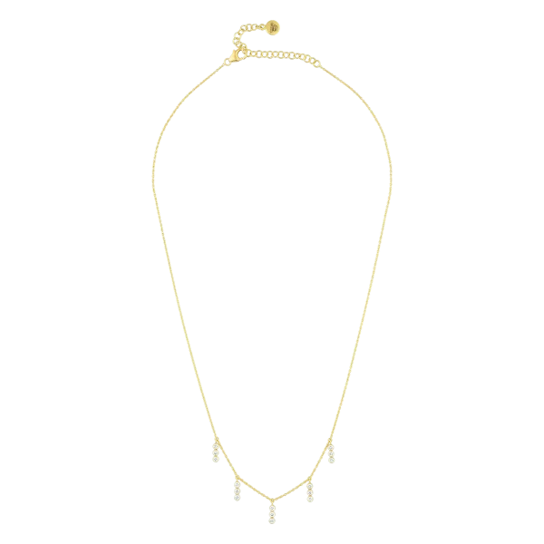Three Dot Gold Diamond Necklace in 18Kt - Image 2