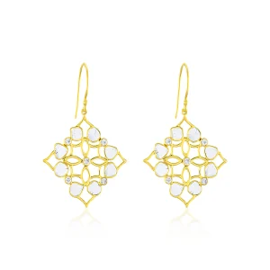 Gold Polki Earring in 18 Kt