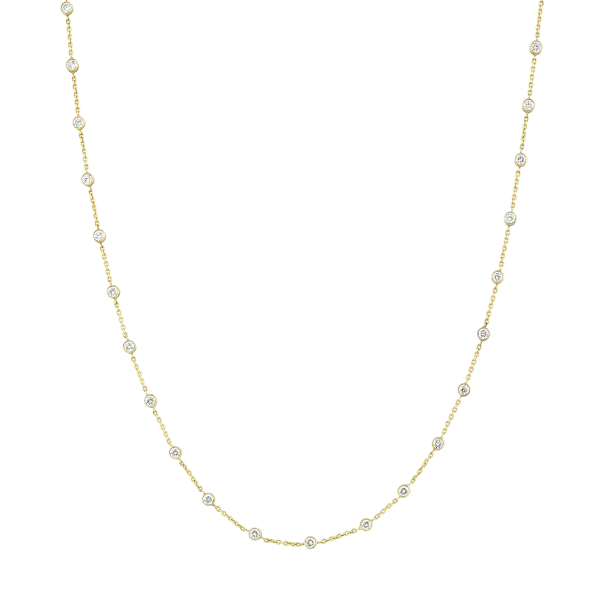 Diamond Dot Gold Necklace In 18Kt - Image 2