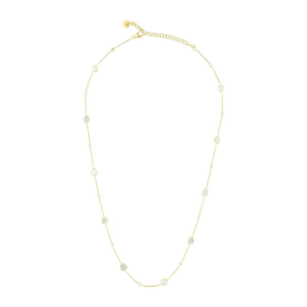 Gold Polki Chain Necklace in 18 Kt - Image 2