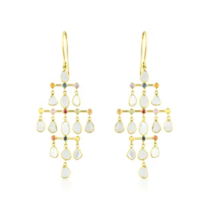 Gold Polki Earring in 18 Kt