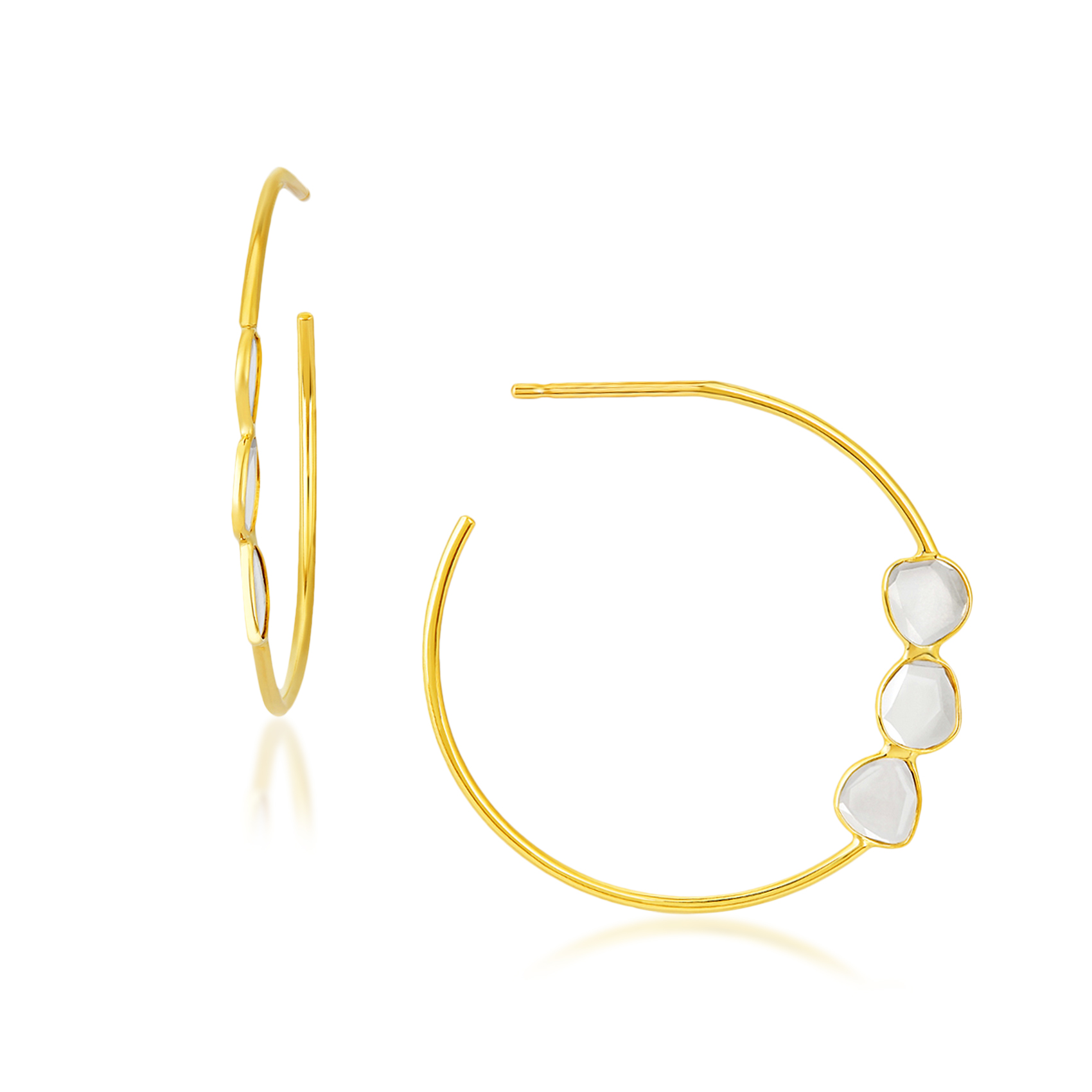 Gold Polki Earring in 18 Kt - Image 2