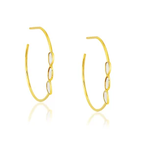 Gold Polki Earring in 18 Kt