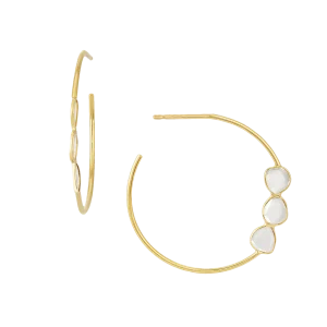 Gold Polki Earring in 18 Kt