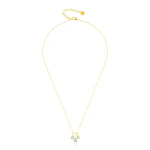 Polki Diamond Dangler Gold Necklace In 18Kt
