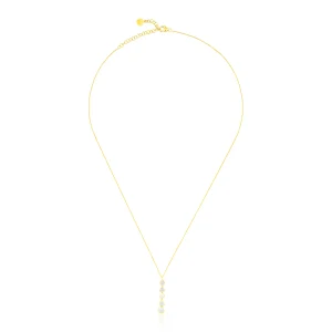 Gold Polki Necklace in 18 Kt