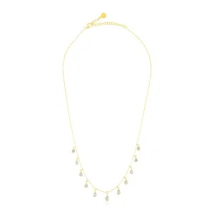 Gold Stone Necklace in 18 Kt