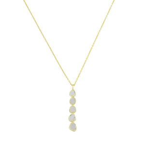 Gold Polki Necklace in 18 Kt