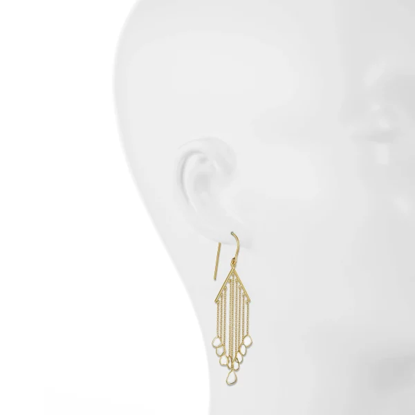 Polki Diamond Dangler Earrings In 18KT Gold - Image 3