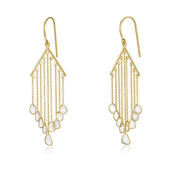 Polki Diamond Dangler Earrings In 18KT Gold - Image 2