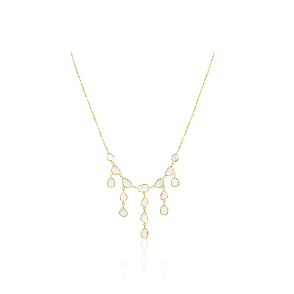 Polki Diamond Gold Necklace In 18Kt