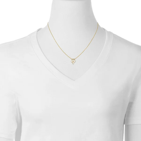 Polki Diamond Dangler Gold Necklace In 18Kt - Image 3