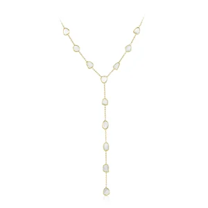 Polki Diamond Tie style Gold Necklace in 18Kt
