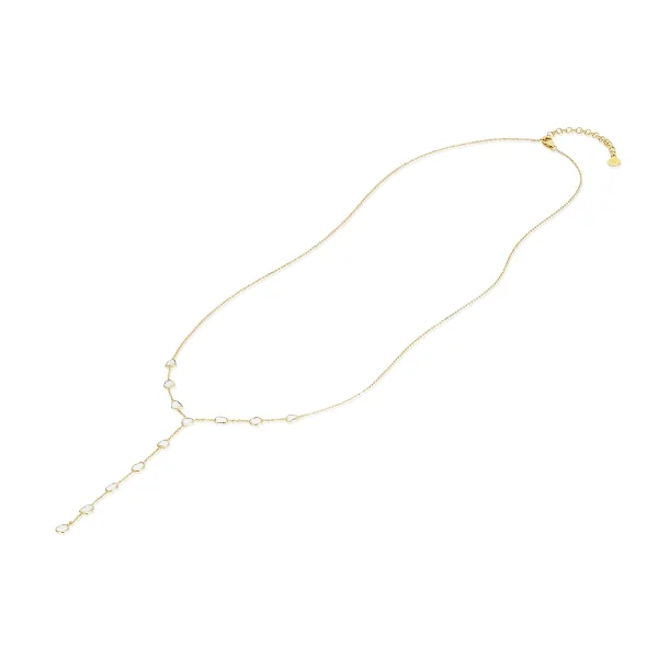 Polki Diamond Tie style Gold Necklace in 18Kt - Image 2