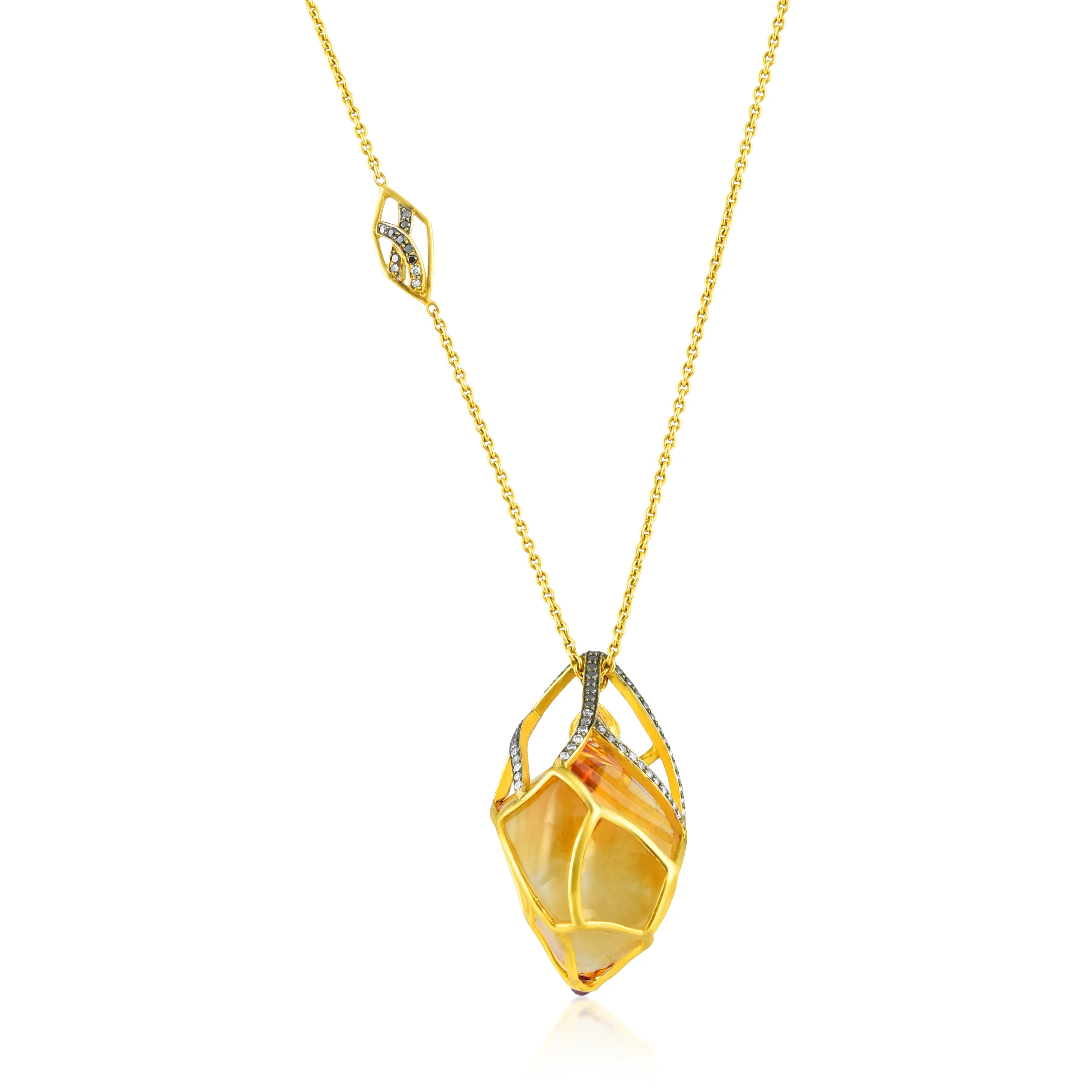 Citrine Nectar Pendant Necklace in 18Kt - Image 2