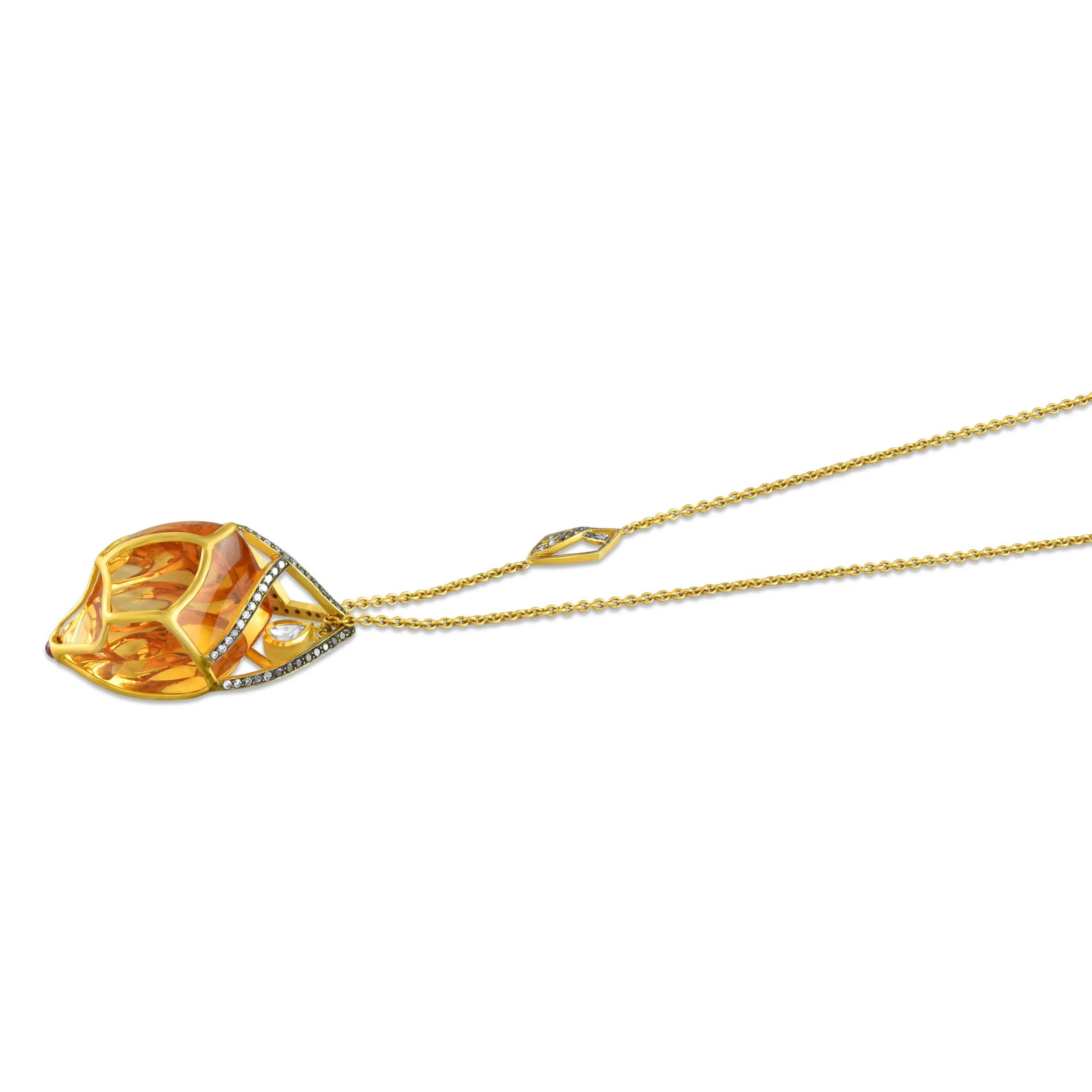 Citrine Nectar Pendant Necklace in 18Kt - Image 3