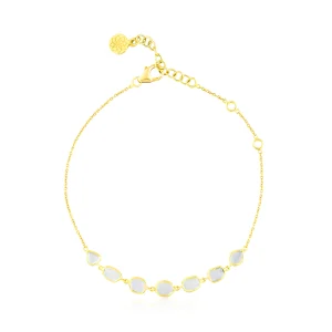 Gold Polki Bracelet in 18 Kt