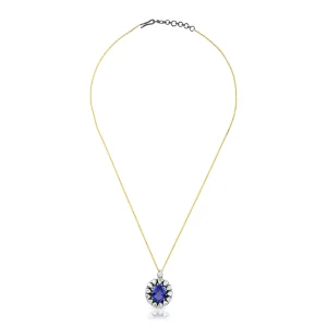 Tanzanite Victorian Gold Necklace