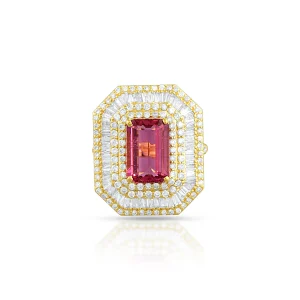 Grand Rubellite Ring in 18 Kt